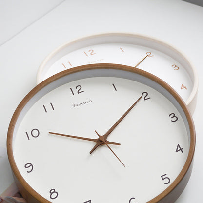 Horloge murale analogique Floroux en bois massif pour la maison