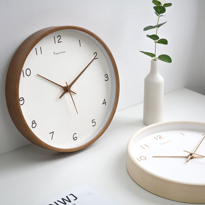 Horloge murale analogique Floroux en bois massif pour la maison