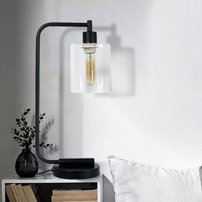 Floroux - Lampe de table cylindrique contemporaine pour une lumière chaleureuse et élégante