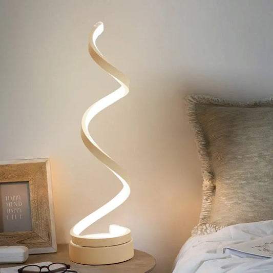 ÉclatSpiralé - Lampe de Table Moderne à Design Spiralé LED