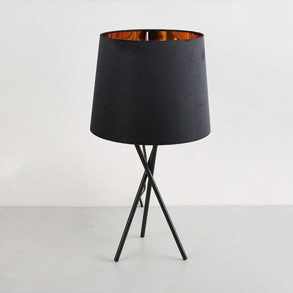 Floroux - Lampe de table minimaliste avec ombre en tissu tambour