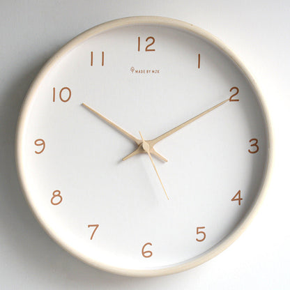 Horloge murale analogique Floroux en bois massif pour la maison