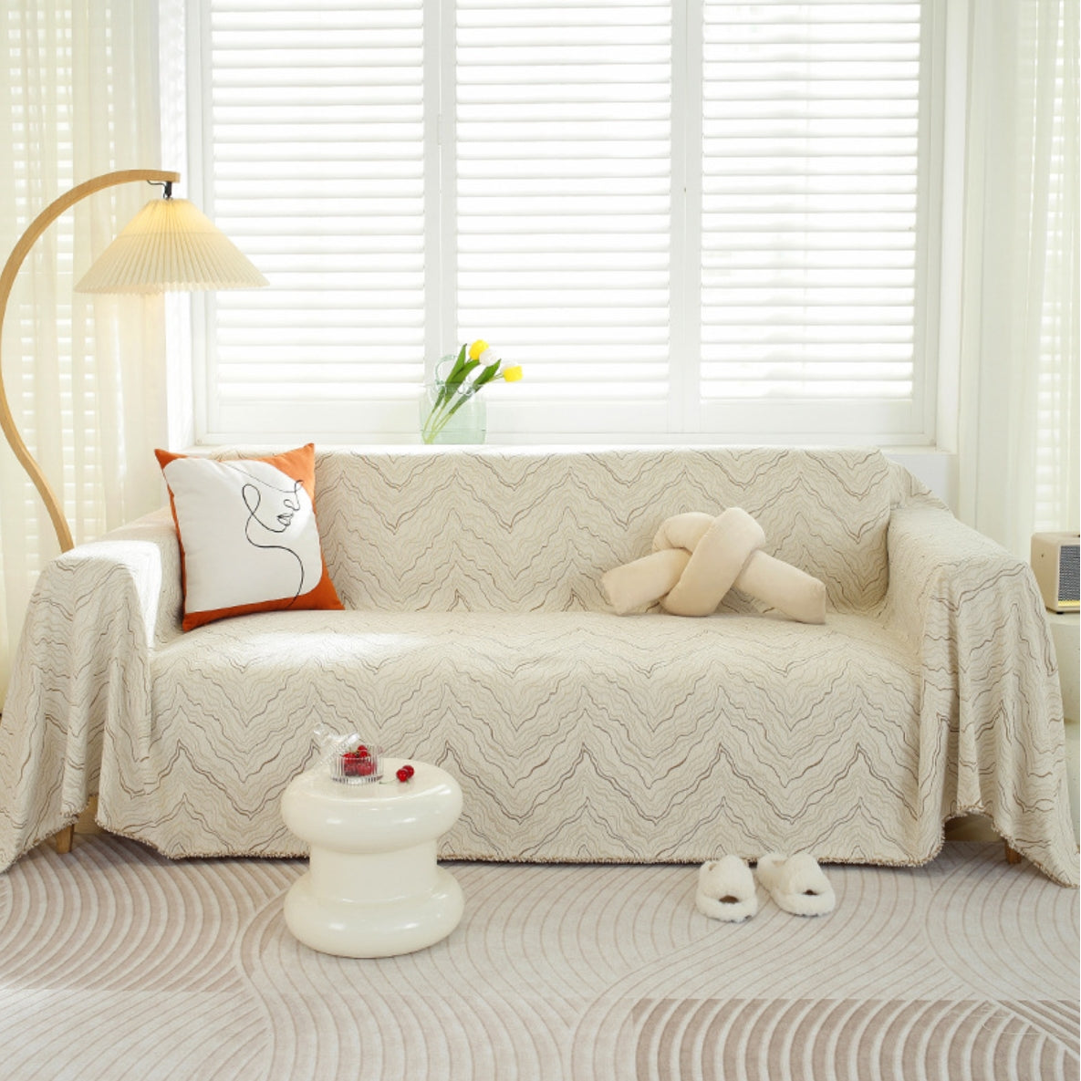 Couverture de canapé/salon en chenille Layer of Peaks