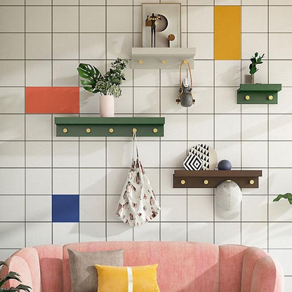 Étagère murale Huxley avec crochets dorés