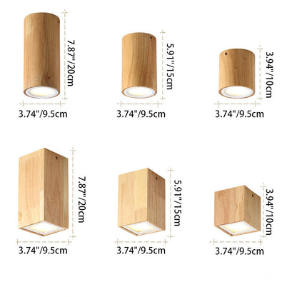 Floroux Design Nordic LED Plafonnier | Effet Bois | Monté Encastré | Blanc Chaud ou Blanc Froid | Éclairage Élégant pour la Maison