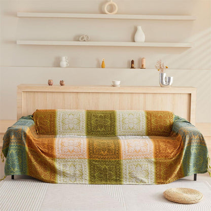 Couvre-canapé / Couvre-lit de style tribal aux couleurs vibrantes