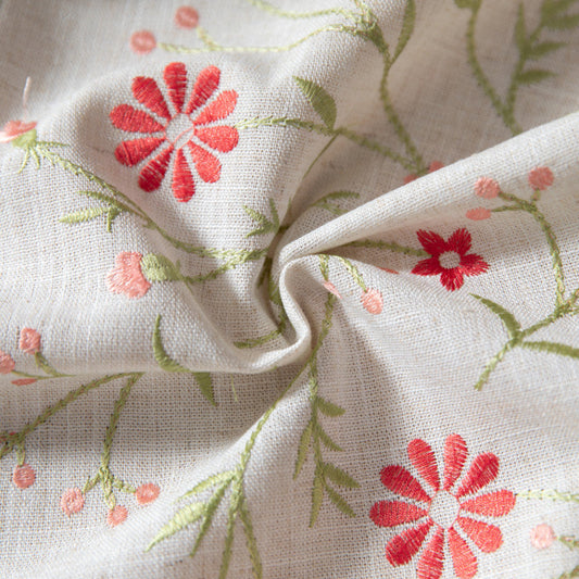 Exquisite Floral Embroidery Tablecloth