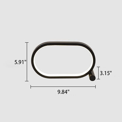 Lampe de table à LED USB ovale simple