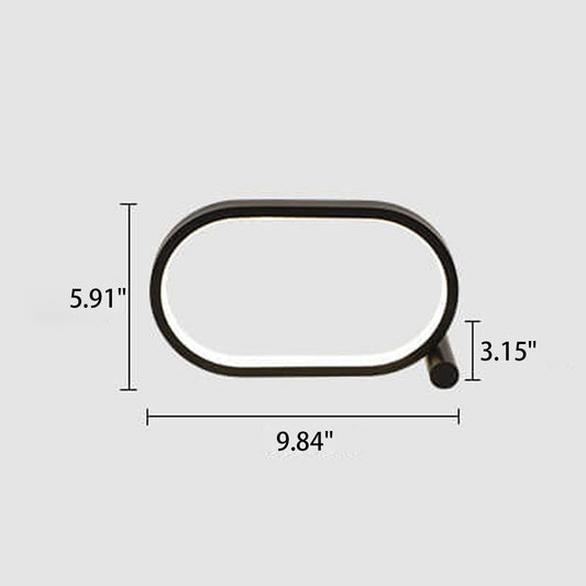 Lampe de table à LED USB ovale simple