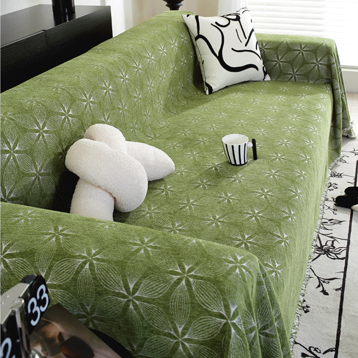 Couverture de canapé en chenille confortable