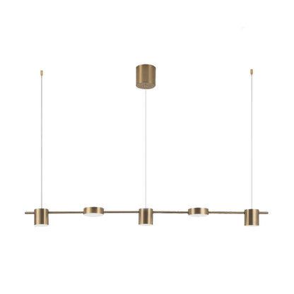 LumiModern – Suspension en aluminium noir/or à 3 ou 5 lumières