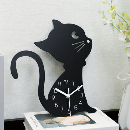 ModernPaws – Horloge mural unique pour chats pour intérieur