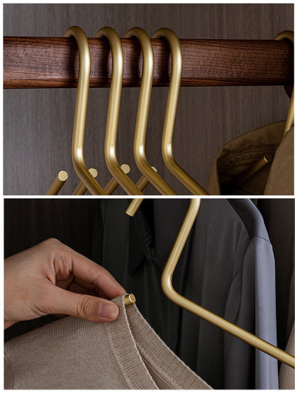 Floroux Metal Hanger Set | Matte Gold or Silver | Seamless Closet Organizer | 5 Pieces