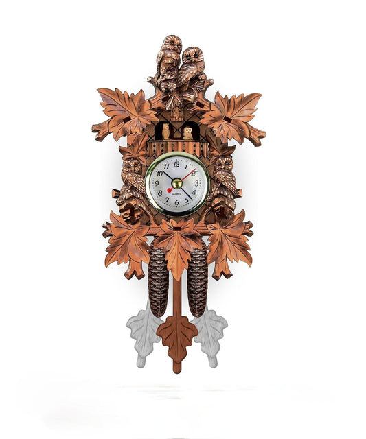 Montre en bois Floroux avec motif oscillant