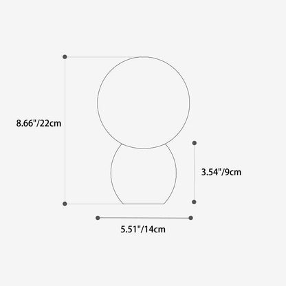 Floroux Lampe de Table Scandinave | Base en Bois | Design en Verre Orb | Parfait pour Chambre & Salon | Lumière d'Ambiance