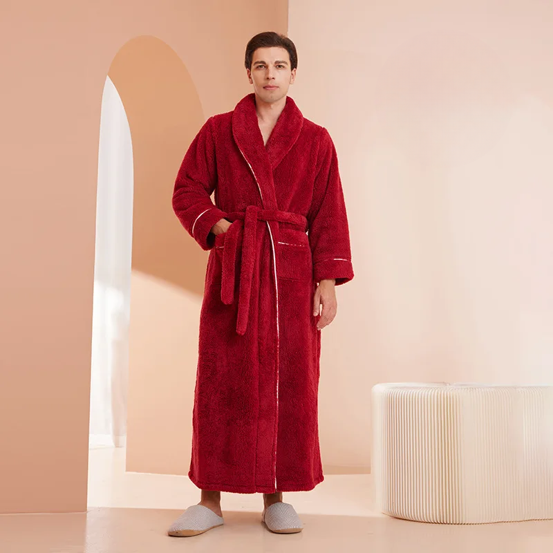 Floroux winter bathrobe | Soft flannel gown | Comfortable coat for women and men