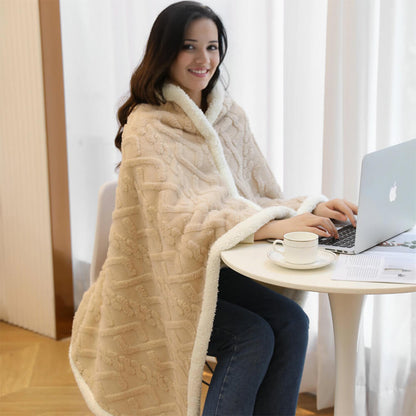 Couverture douce et confortable en polaire Sherpa polyvalente pour la sieste