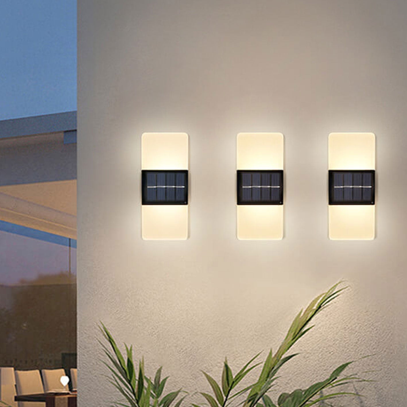 Floroux Lampe Murale Solaire LED | Résistante aux Intempéries | Éclairage Extérieur Alimenté par Solaire | Décor de Jardin & Terrasses