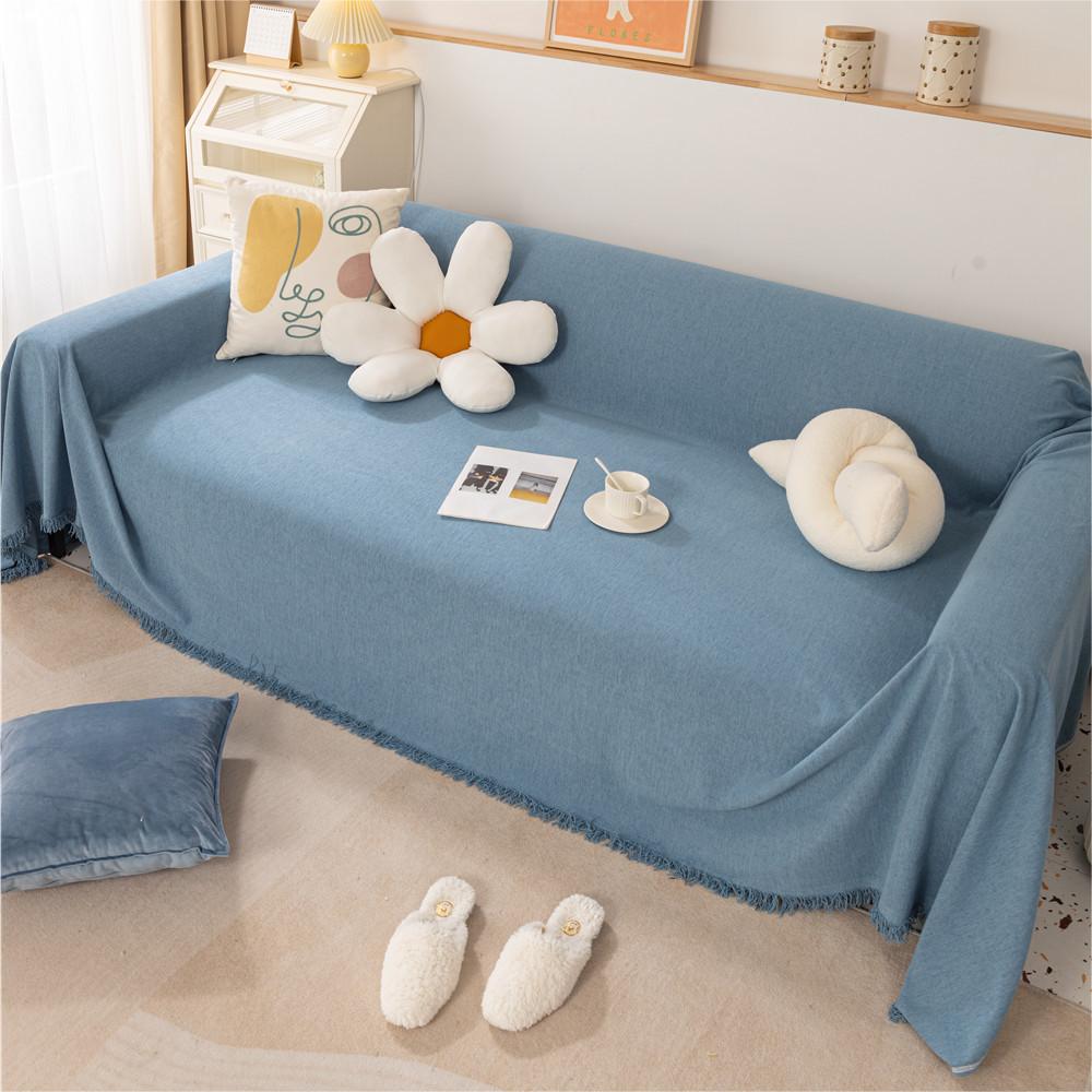 Couverture de canapé / canapé léger en chenille de couleur pure