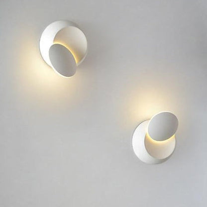 Lampe murale moderne minimaliste éclipse lunaire rotative