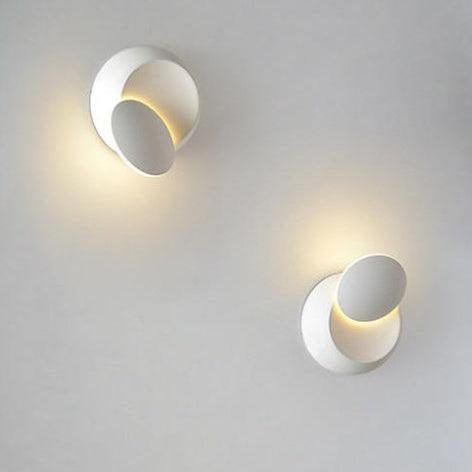 Lampe murale moderne minimaliste éclipse lunaire rotative