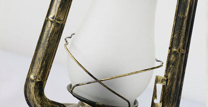 Floroux Retro Kerosin Lampe de Table | Lampe à Huile Nostalgique | Lanterne Décorative à 1 Flamme