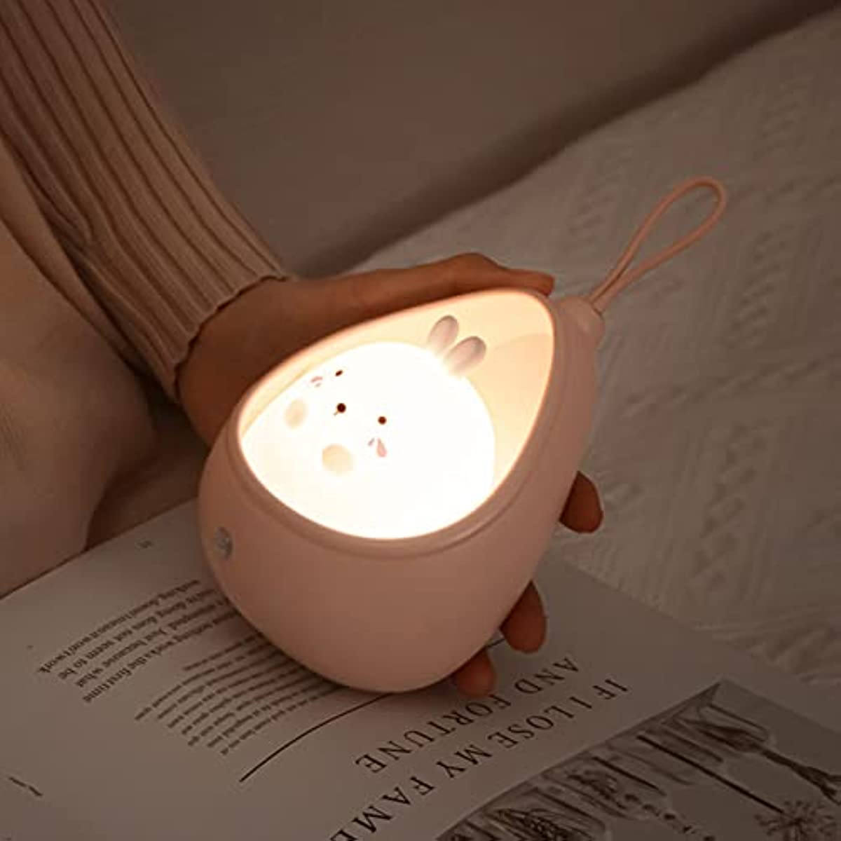 BunnyGlow - Lampe de nuit animale rechargeable avec capteur