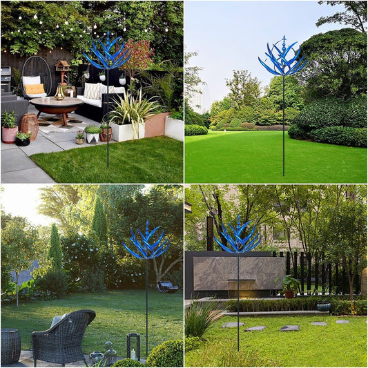 WindTwirl – Modern Moulin à Vent de Jardin pour L'extérieur