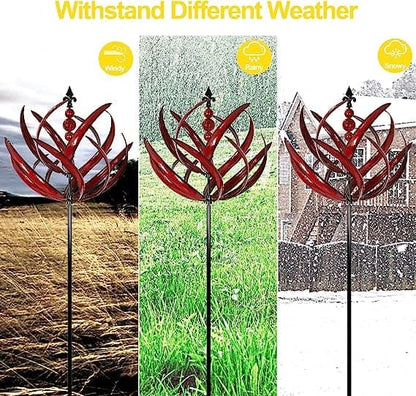 WindTwirl – Modern Moulin à Vent de Jardin pour L'extérieur