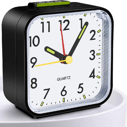 SilentGlow Horloge – Réveil Analogique Minimaliste avec Snooze