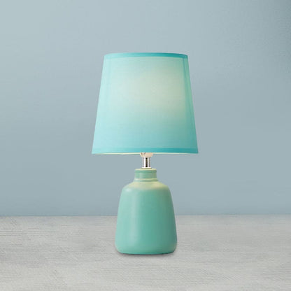 Floroux – Vase en céramique nordique Lampe avec abat-jour en tissu conique