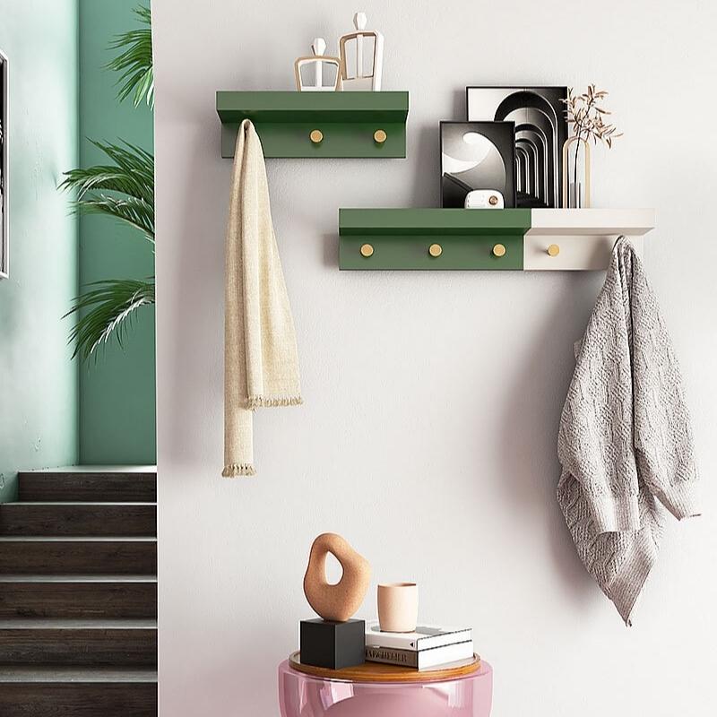 Étagère murale Huxley avec crochets dorés