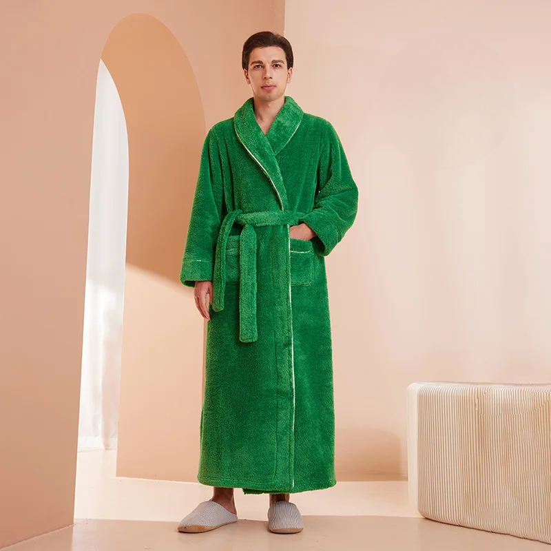 Floroux winter bathrobe | Soft flannel gown | Comfortable coat for women and men