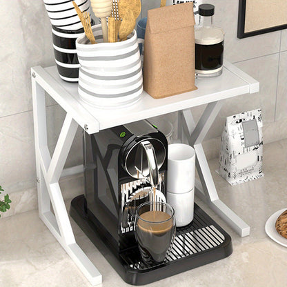 Floroux | Étagère de rangement à micro-ondes à double couche pour plan de travail de cuisine