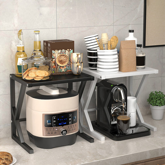 Floroux | Étagère de rangement à micro-ondes à double couche pour le plan de travail de la cuisine
