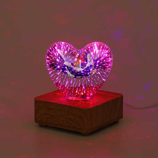 FireworkLight - Lampe cœur LED 3D pour éclairage d'ambiance romantique