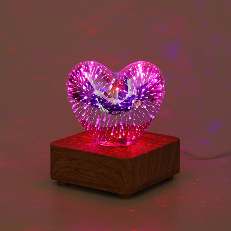 FireworkLight - Lampe en cœur LED 3D pour éclairage d'ambiance romantique