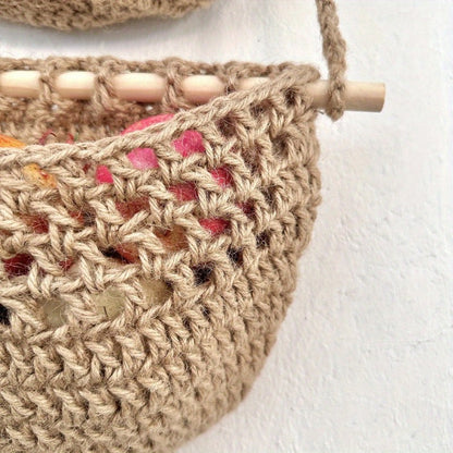 BohoCharm – Sac de rangement triple en chanvre pour légumes et fruits