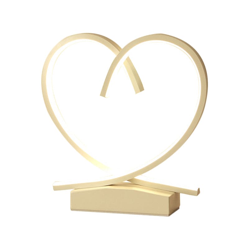 Floroux – Lampe de chevet charmante en bois avec design en cœur