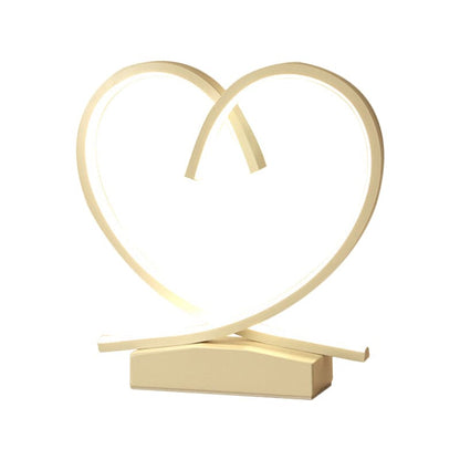 Floroux – Lampe de chevet charmante en bois avec design en cœur