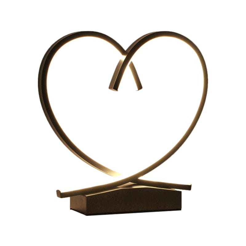 Floroux – Lampe de chevet charmante en bois avec design en cœur
