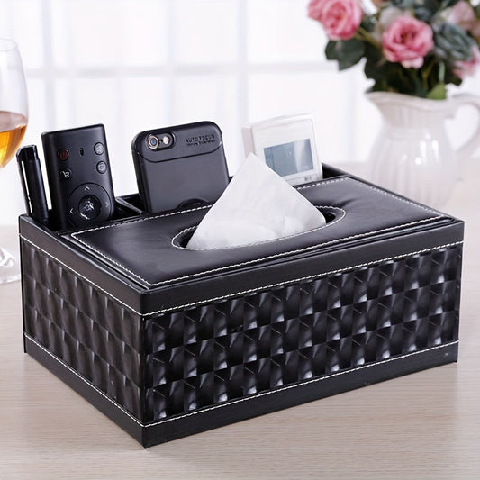 Chic Organizer - Boîte de rangement en cuir artificiel de luxe avec 4 compartiments