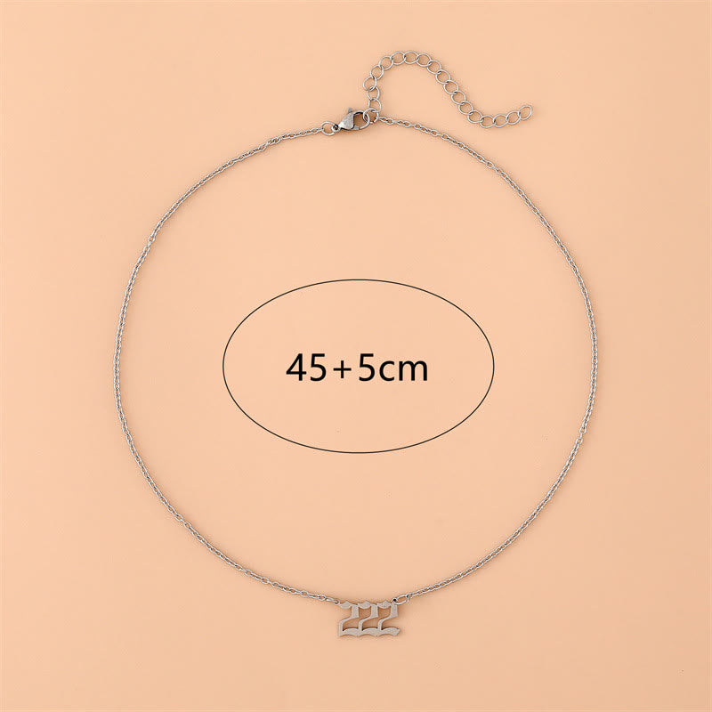 Celestia Collier en Acier Inoxydable Anges Numéros - Un Bijou Particulier pour Connexion Spirituelle