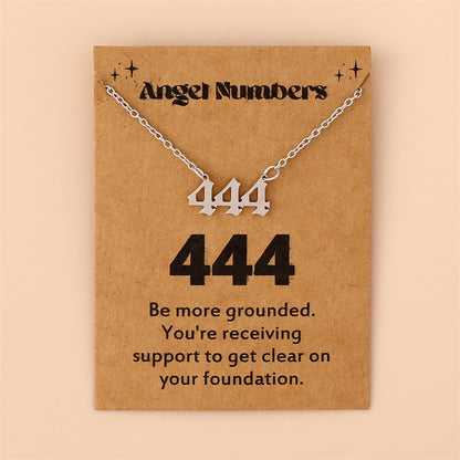 Celestia Collier en Acier Inoxydable Anges Numéros - Un Bijou Particulier pour Connexion Spirituelle