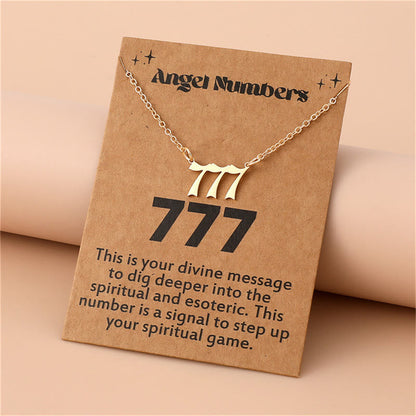 Celestia Collier en Acier Inoxydable Anges Numéros - Un Bijou Particulier pour Connexion Spirituelle