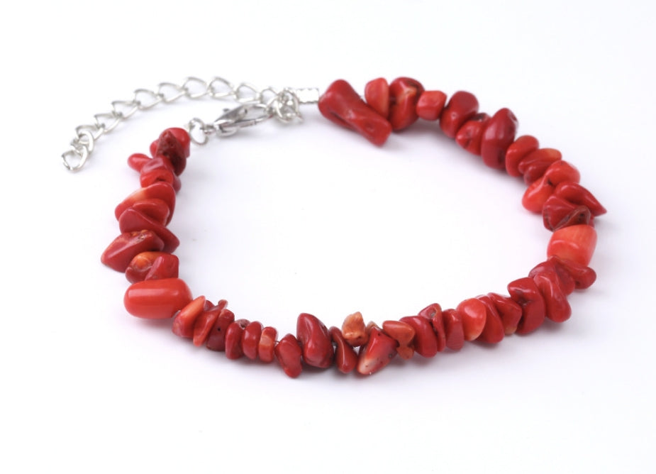 Bracelet Élégant en Corail Rouge | Parfait pour tous les jours