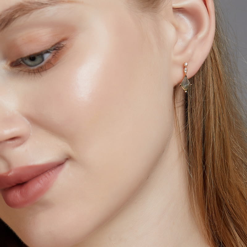 Ensemble de Bijoux Élégant en Moosagaat et Zircon Blanc - Lana