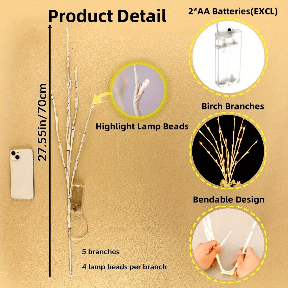 BranchGlow – Majisu LED Lampe de Branche, 69,85 cm, Éclairage Blanc Chaud