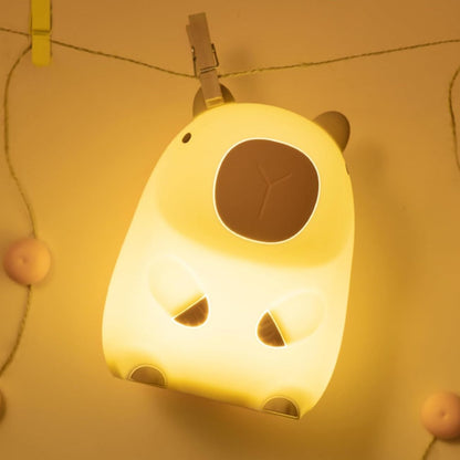 Floroux Lampe de nuit LED squishy | Dimmable et rechargeable | Lampe tactile d'animal pour chambre d'enfants et chambre à coucher