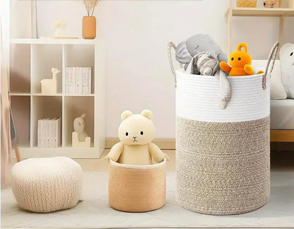 Floroux - Panier en coton pliable